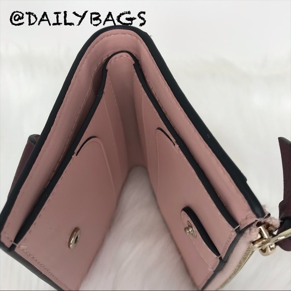 KATE SPADE SMALL L-ZIP BIFOLD WALLET PUP DOG CHRY - Picture 7 of 7